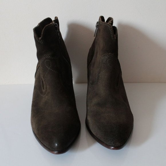 Frye Renee Seam Short Fatigue Oiled Suede Size 10 - Picture 3 of 12